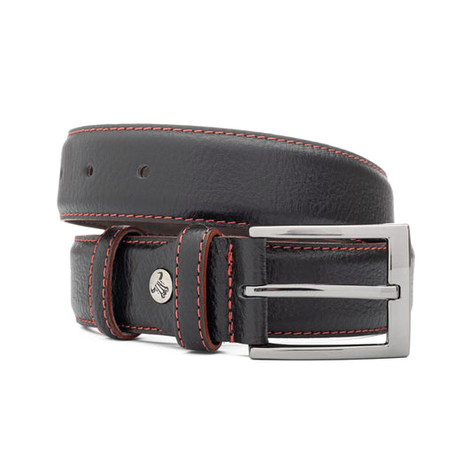 curea-barbati-piele-naturala-negru-Red-Line