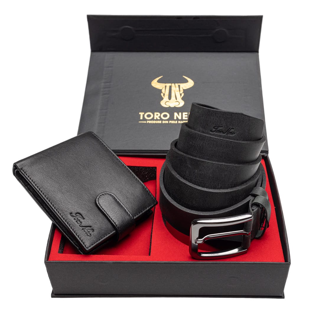 set-cadou-barbati-piele-naturala-negru-Vox-Rubber