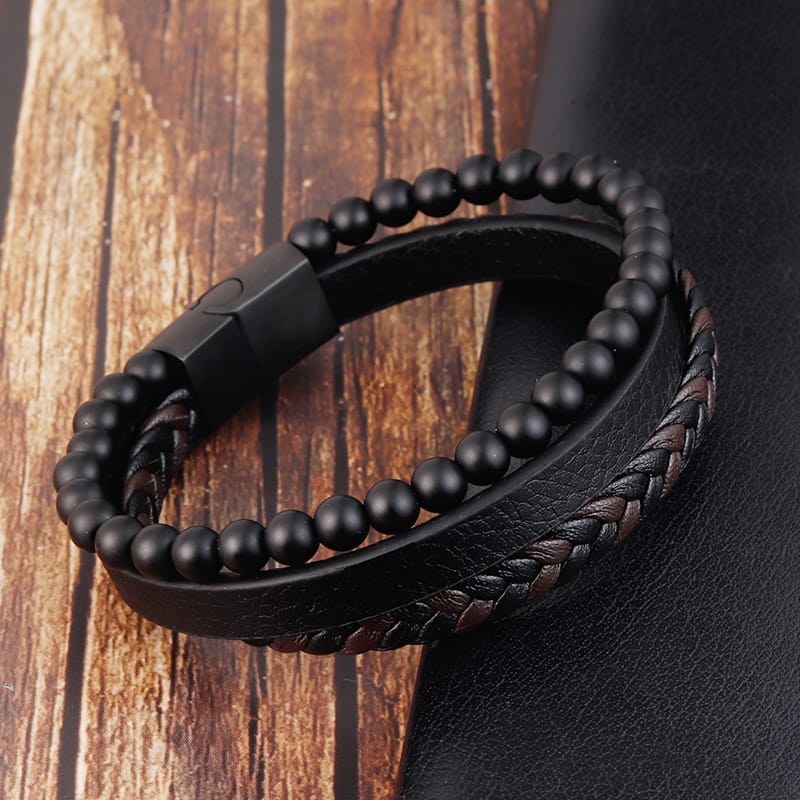 Bratara-barbati-piele-naturala-negru-maro-Colin2