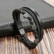 Bratara-barbati-piele-naturala-negru-Tree