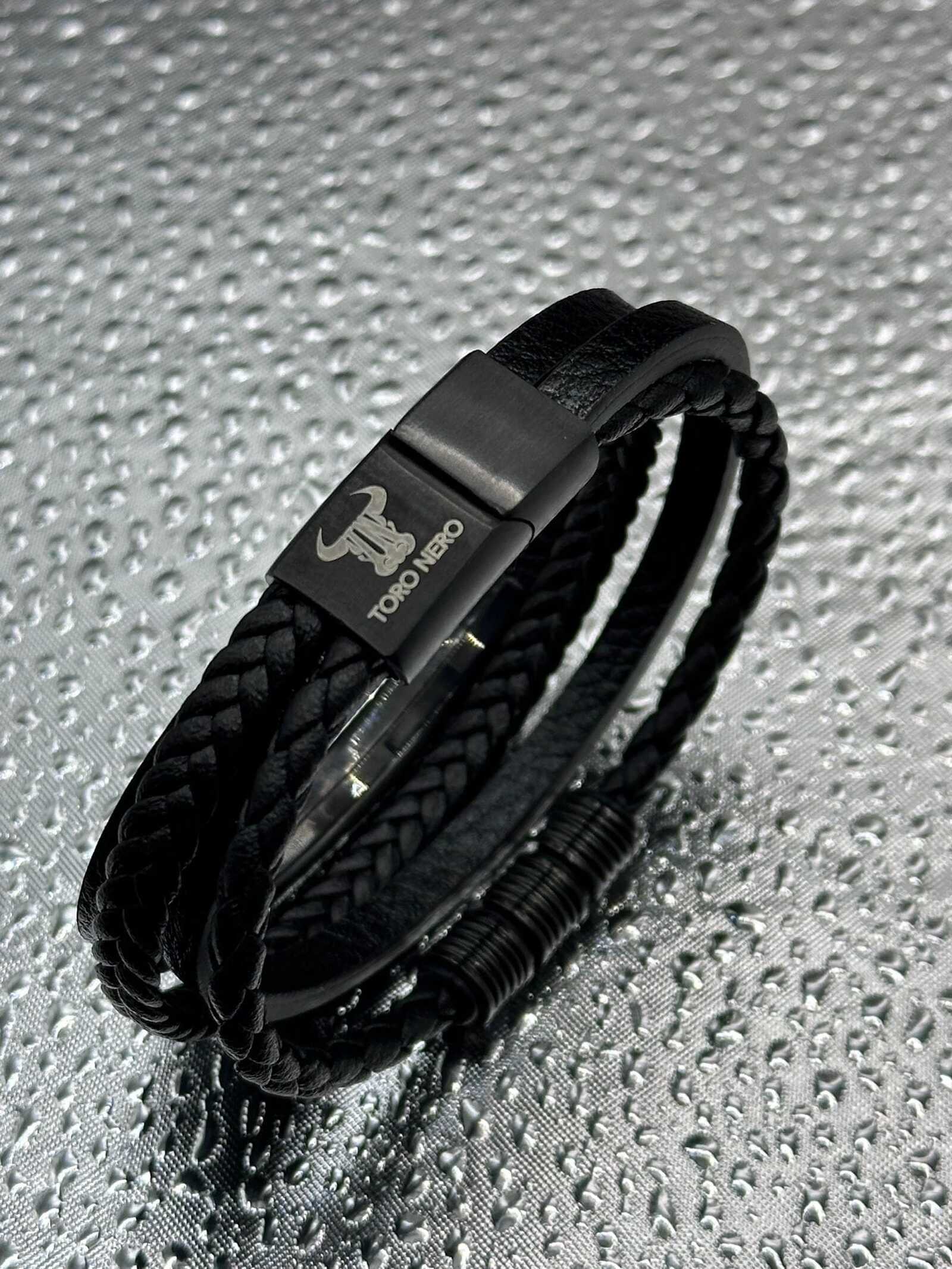 Bratara-barbati-piele-naturala-negru-Essentials2