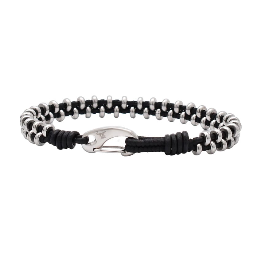 Bratara-barbati-piele-naturala-negru-Toro1
