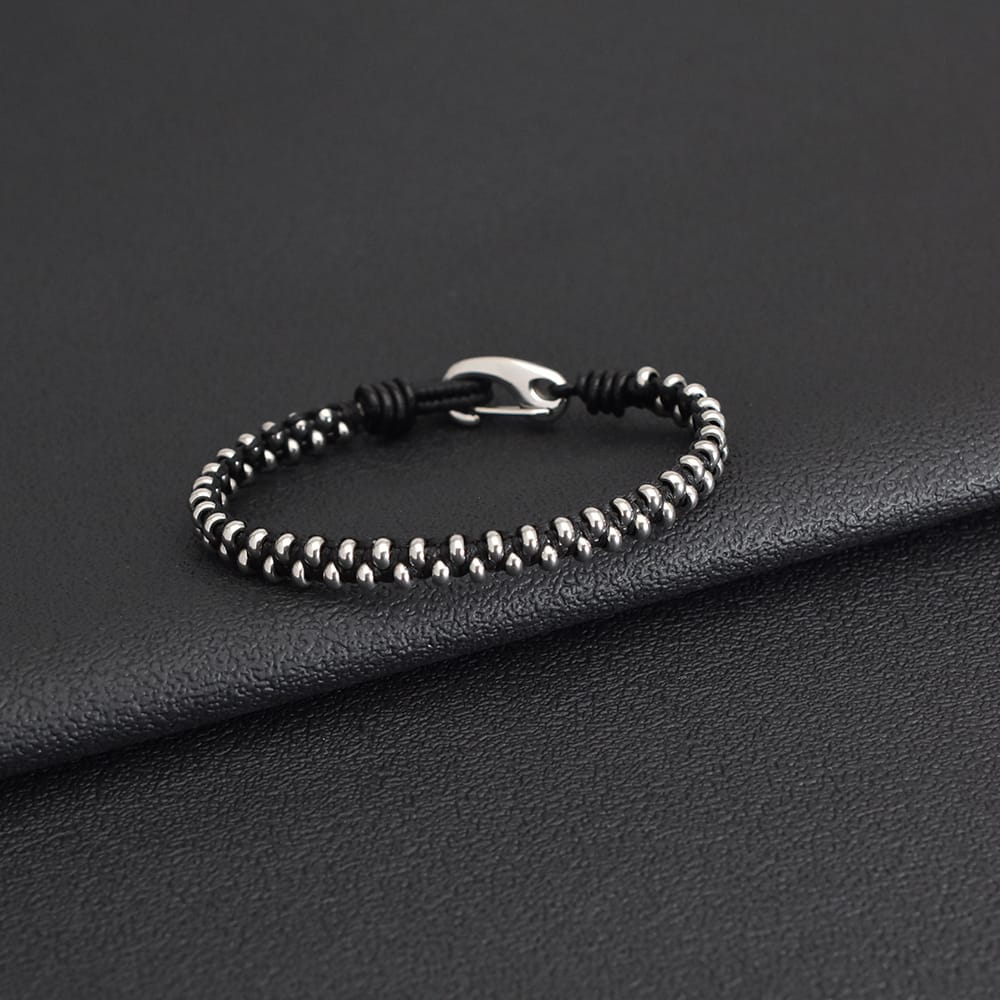 Bratara-barbati-piele-naturala-negru-Toro2