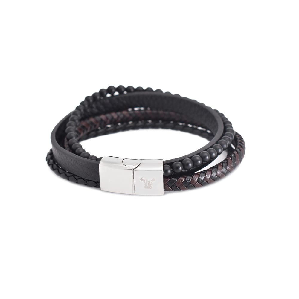 Bratara-barbati-piele-naturala-negru-Orion1