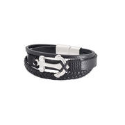 Bratara-barbati-piele-naturala-negru-Summer