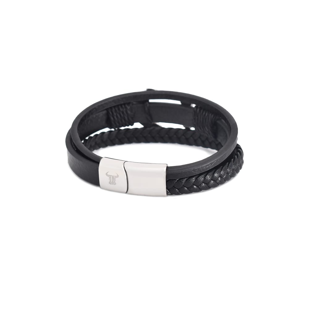 Bratara-barbati-piele-naturala-negru-Summer1