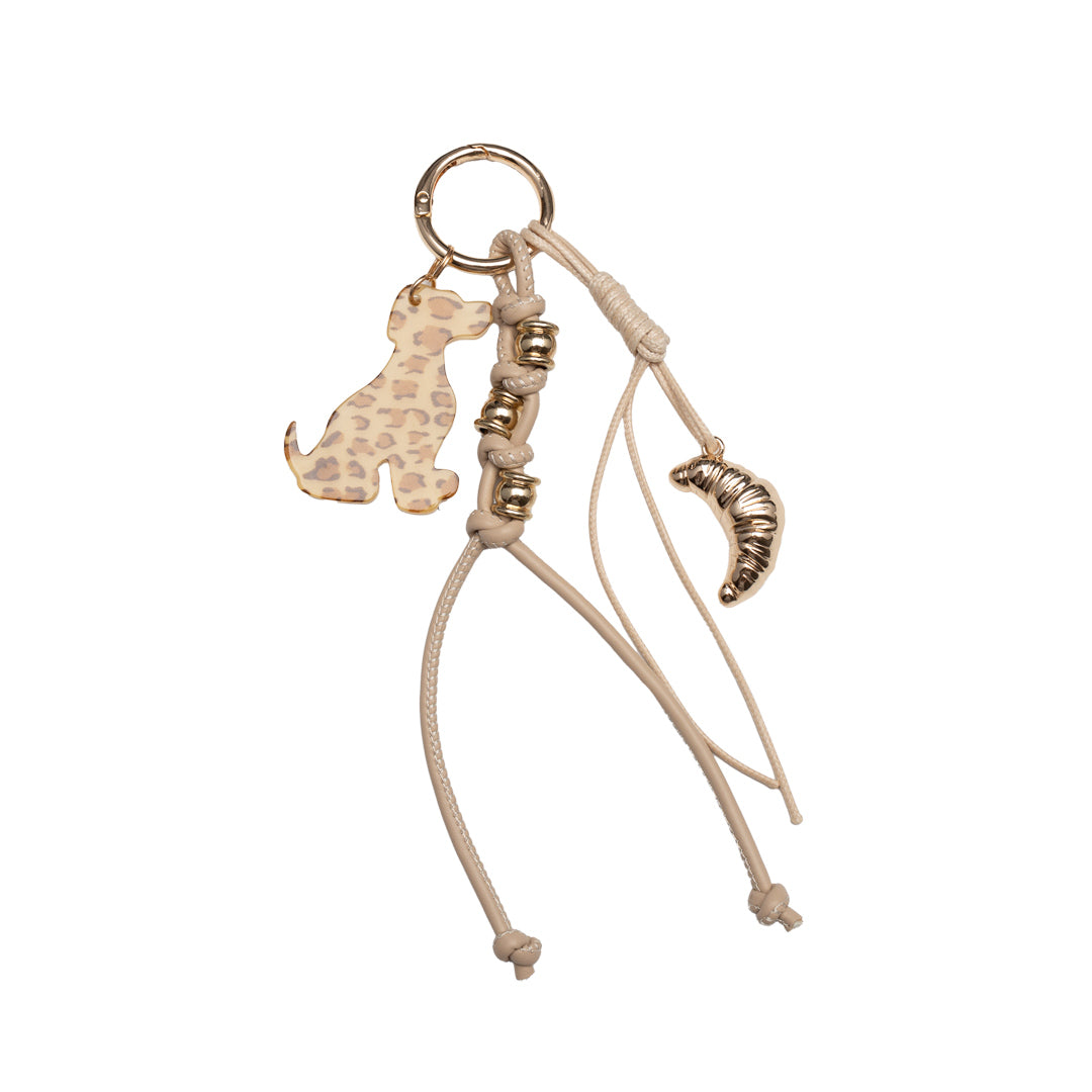Breloc croissant bej Cros
