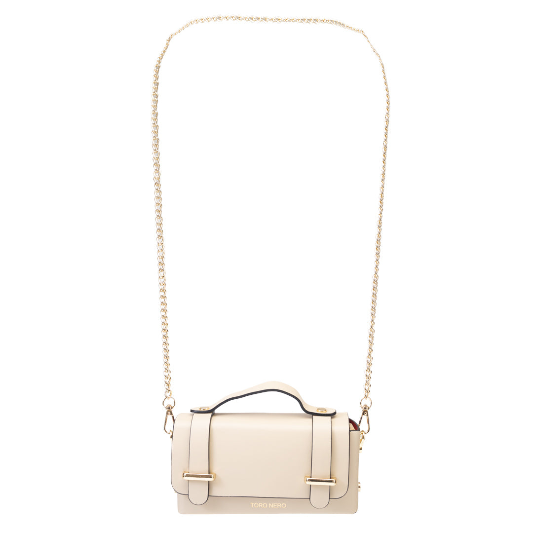 Bolso de mujer de piel natural beige Natalia