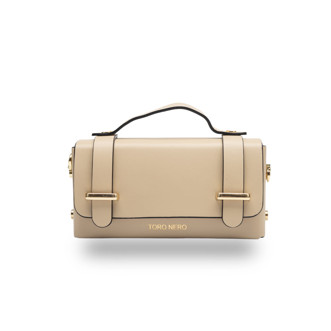 Bolso de mujer de piel natural beige Natalia