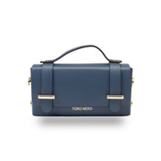 Bolso de mujer de piel natural azul marino Natalia