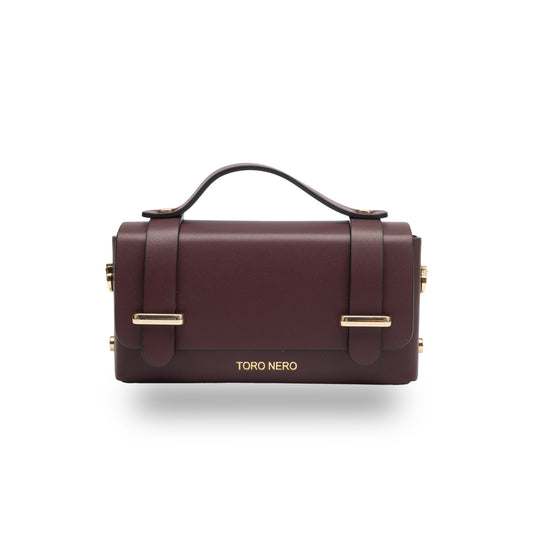 Damenhandtasche aus echtem Leder Bordeaux Natalia