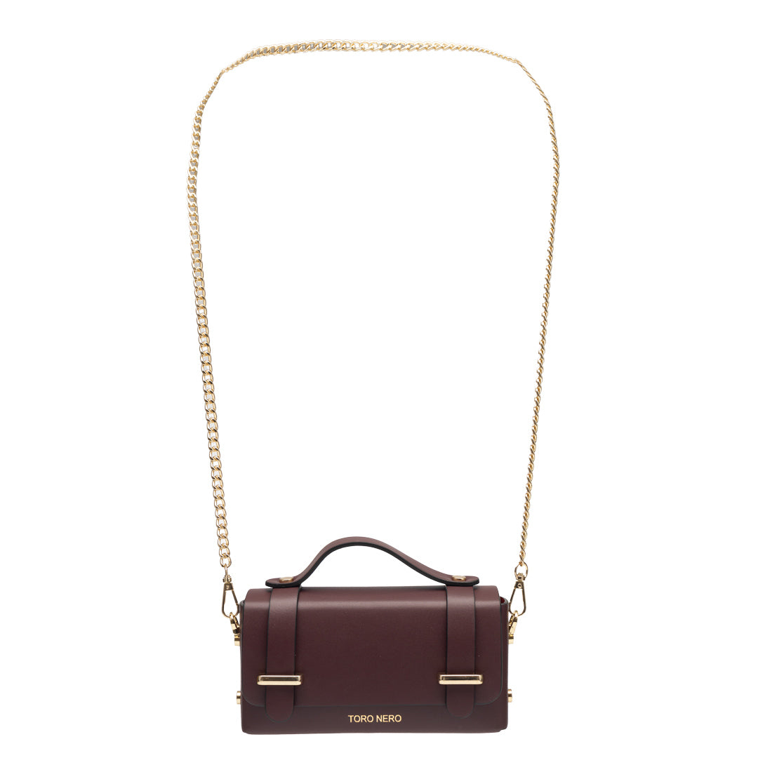 Damenhandtasche aus echtem Leder Bordeaux Natalia