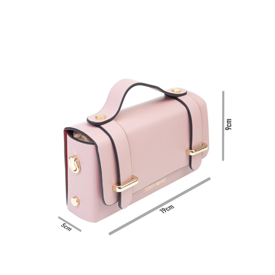 Bolso de mujer de piel natural rosa Natalia