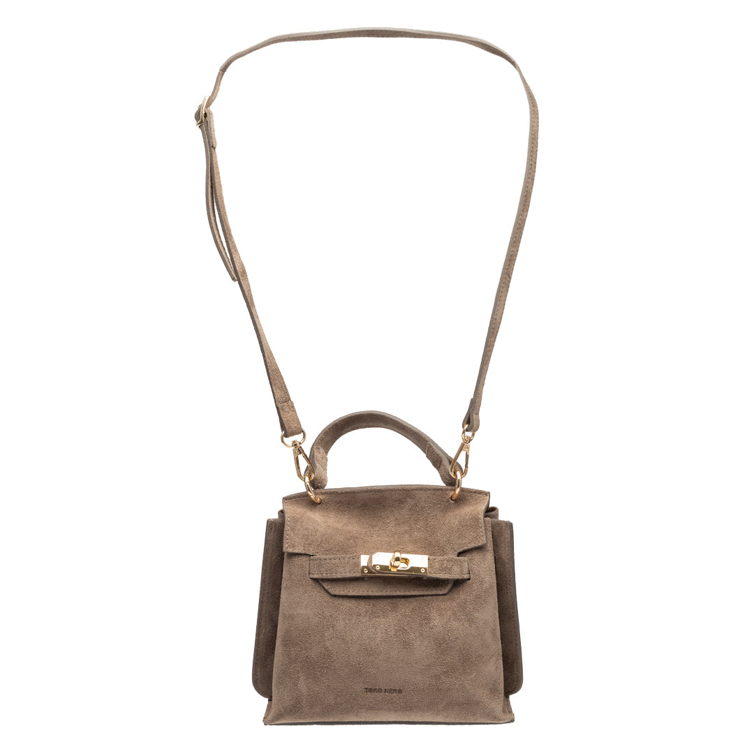 Bolso de mujer de piel natural Renata topo