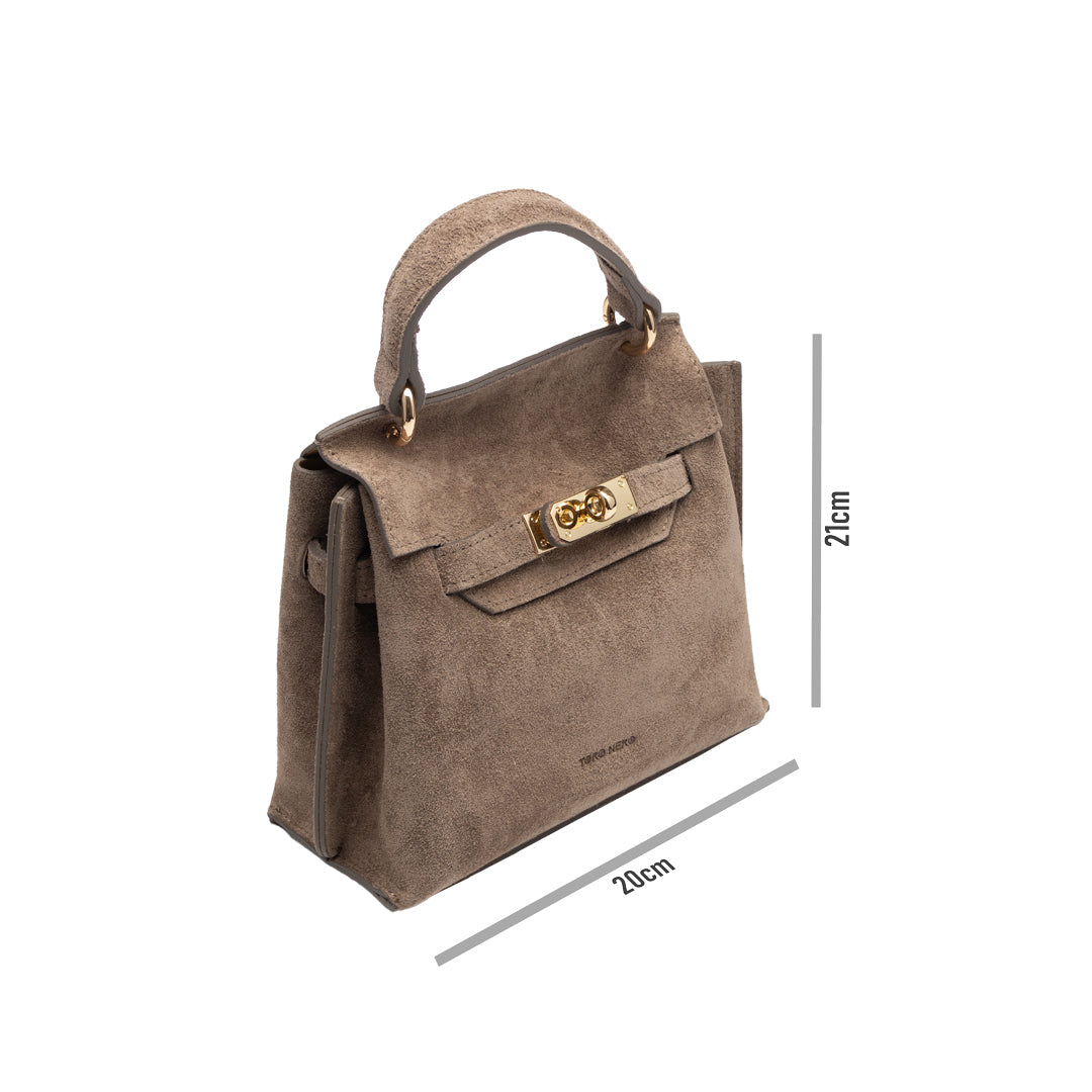 Bolso de mujer de piel natural Renata topo