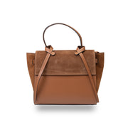 Bolso de mujer de piel de ante natural marrón Erika