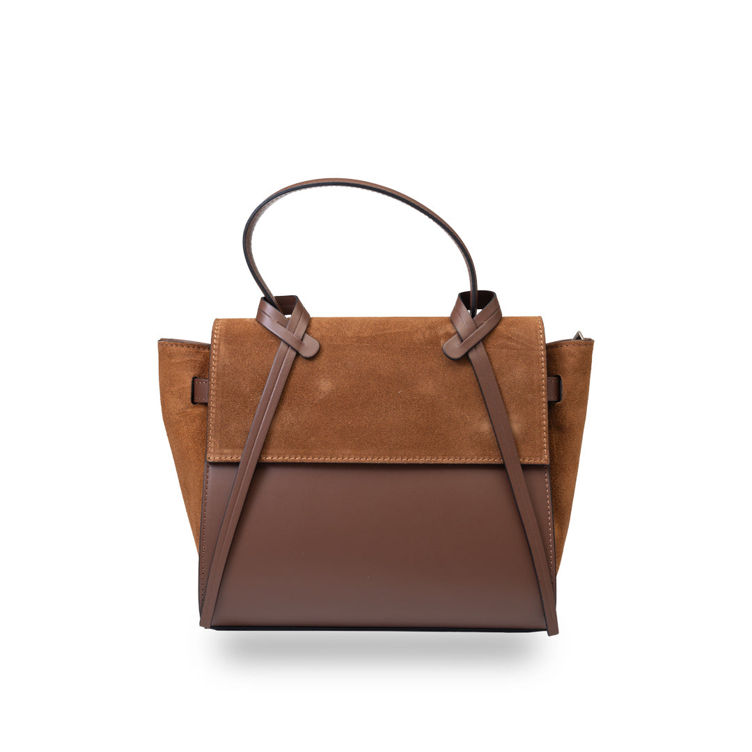Damenhandtasche aus braunem Echtleder Erika