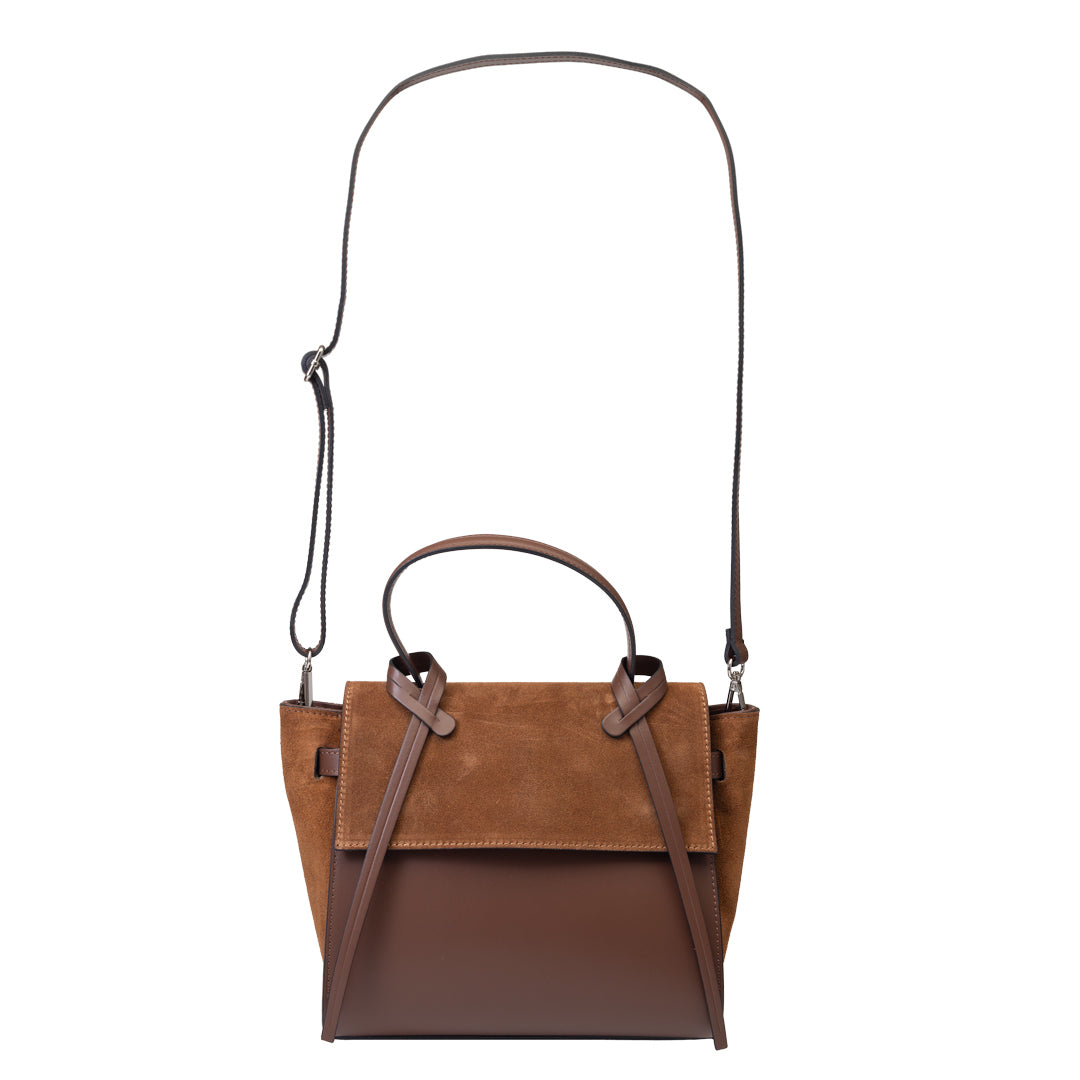 Damenhandtasche aus braunem Echtleder Erika