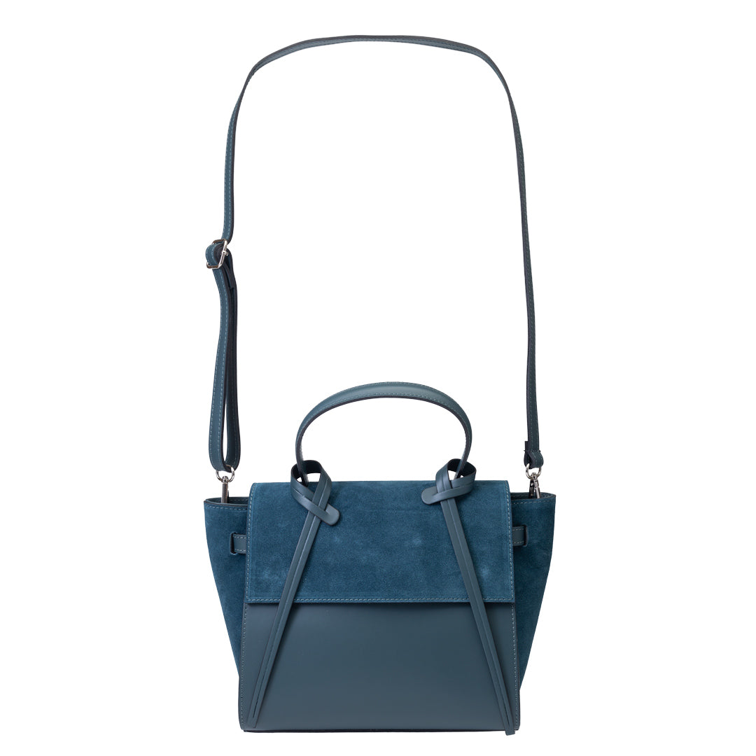 Bolso de mujer de ante natural verde petróleo Erika