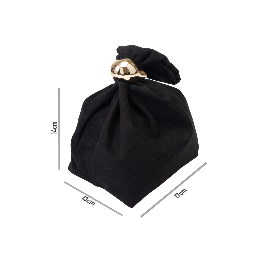 Bolso de mujer de ante natural, negro Eliza