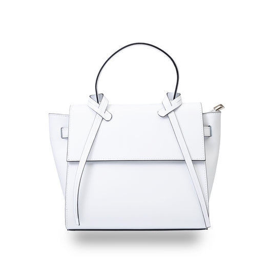 Women's bag made of white genuine leather Erika