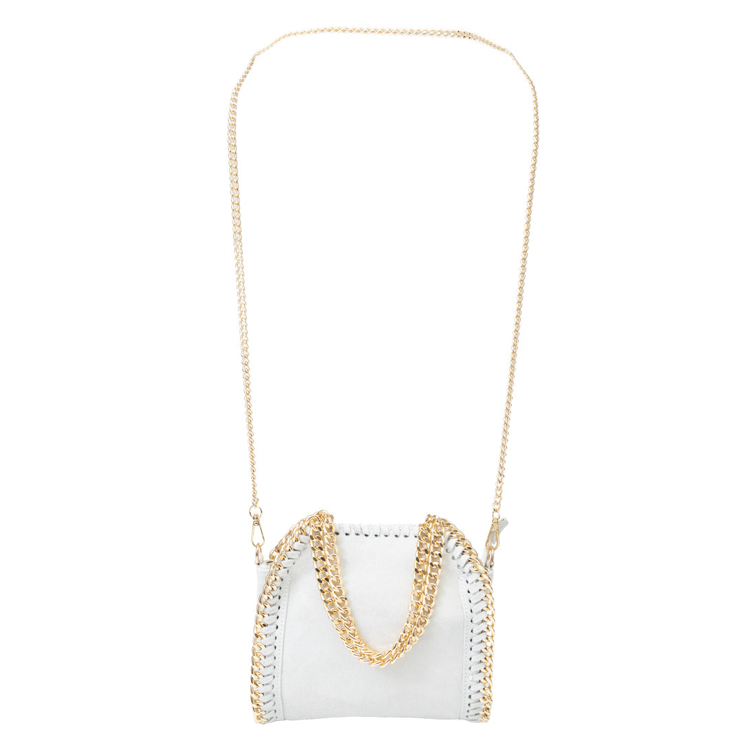 Bolso de mujer de piel natural blanca Ilona