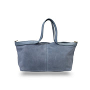 Damenhandtasche aus hellblauem Wildleder Bianca