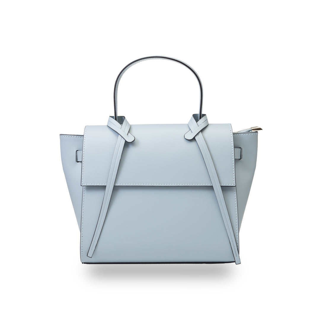 Women's bag made of natural leather, light blue Erika
