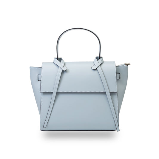Women's bag made of natural leather, light blue Erika