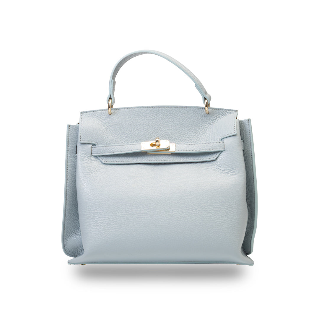 Bolso de mujer de piel natural azul claro Raluca