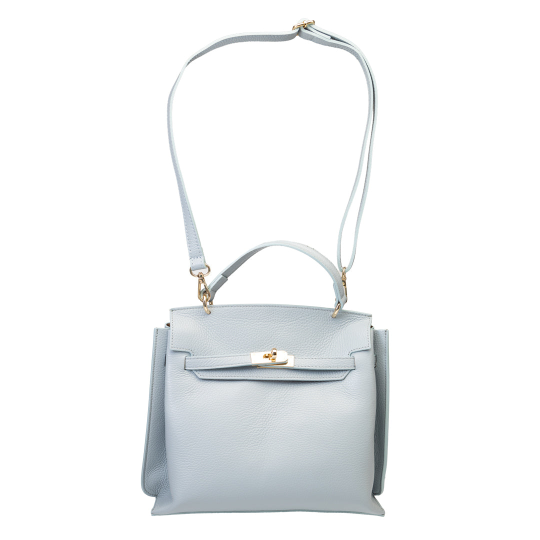 Bolso de mujer de piel natural azul claro Raluca