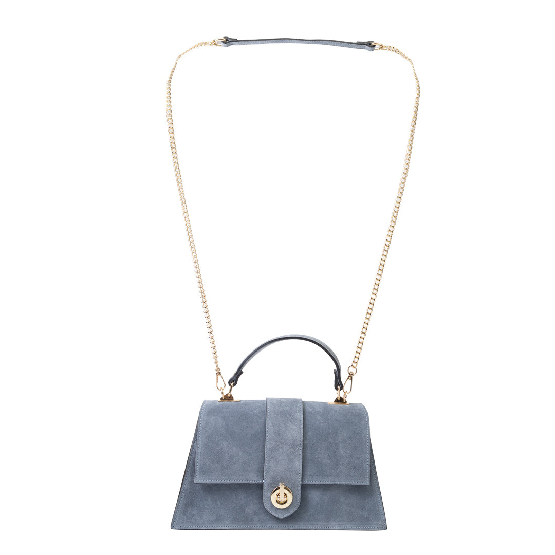 Bolso de mujer de piel natural azul claro Verona