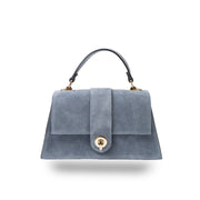 Damenhandtasche aus echtem Leder hellblau Verona