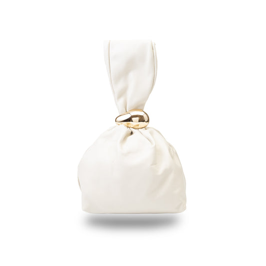 Women's bag made of beige genuine leather Eliza