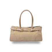 Bolso de mujer de piel auténtica beige Evelin