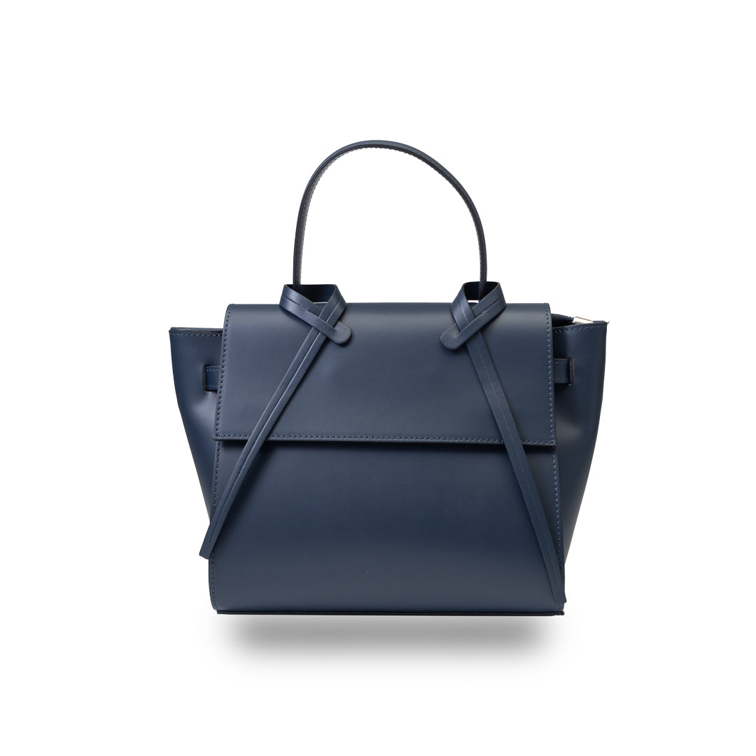 Bolso de mujer de piel natural azul marino Erika