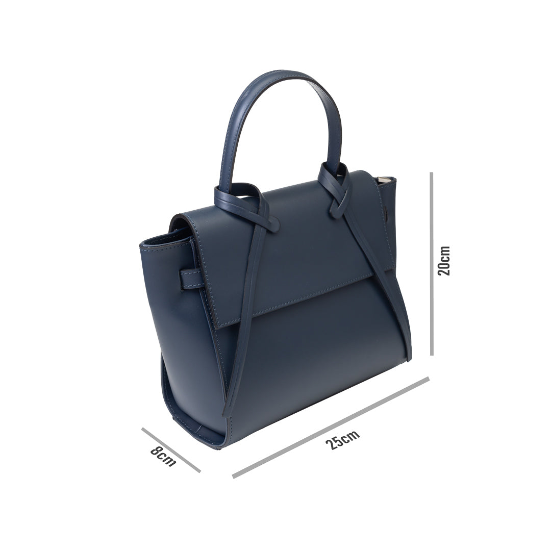 Bolso de mujer de piel natural azul marino Erika