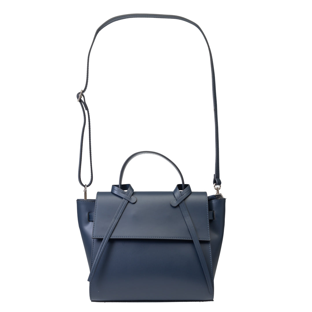 Bolso de mujer de piel natural azul marino Erika