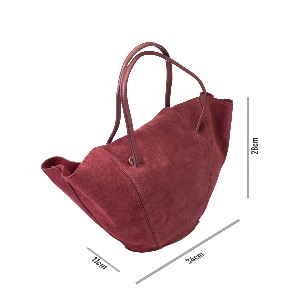 Geantă damă din piele naturala bordo Diana