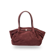 Bolso de mujer de piel natural color burdeos Elena