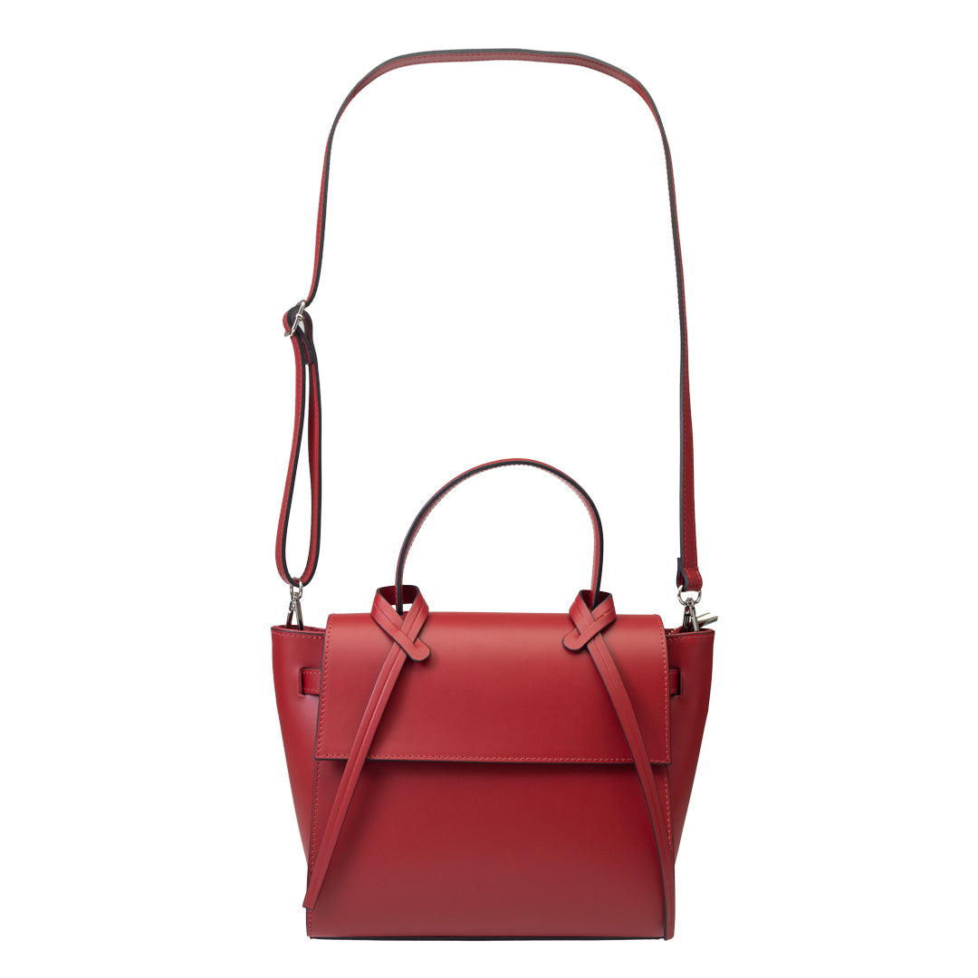 Borsa da donna in pelle naturale bordeaux Erika