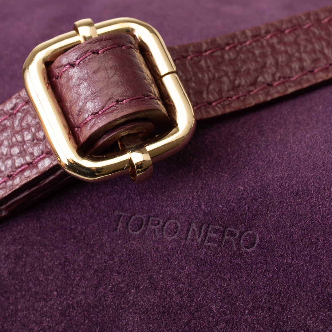 Borsa da donna in vera pelle bordeaux Evelin