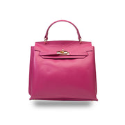 Bolso de mujer de piel genuina fucsia Raluca