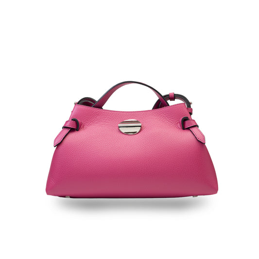 Geanta dama din piele naturala fucsia Tania