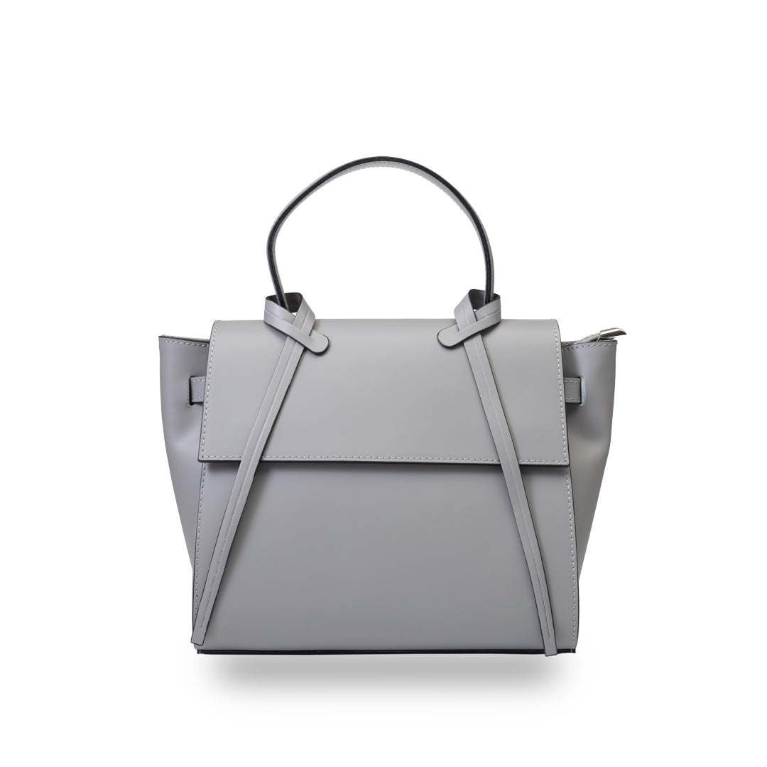 Damenhandtasche aus echtem Leder Grau Erika