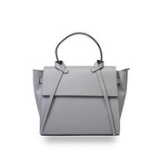 Damenhandtasche aus echtem Leder Grau Erika
