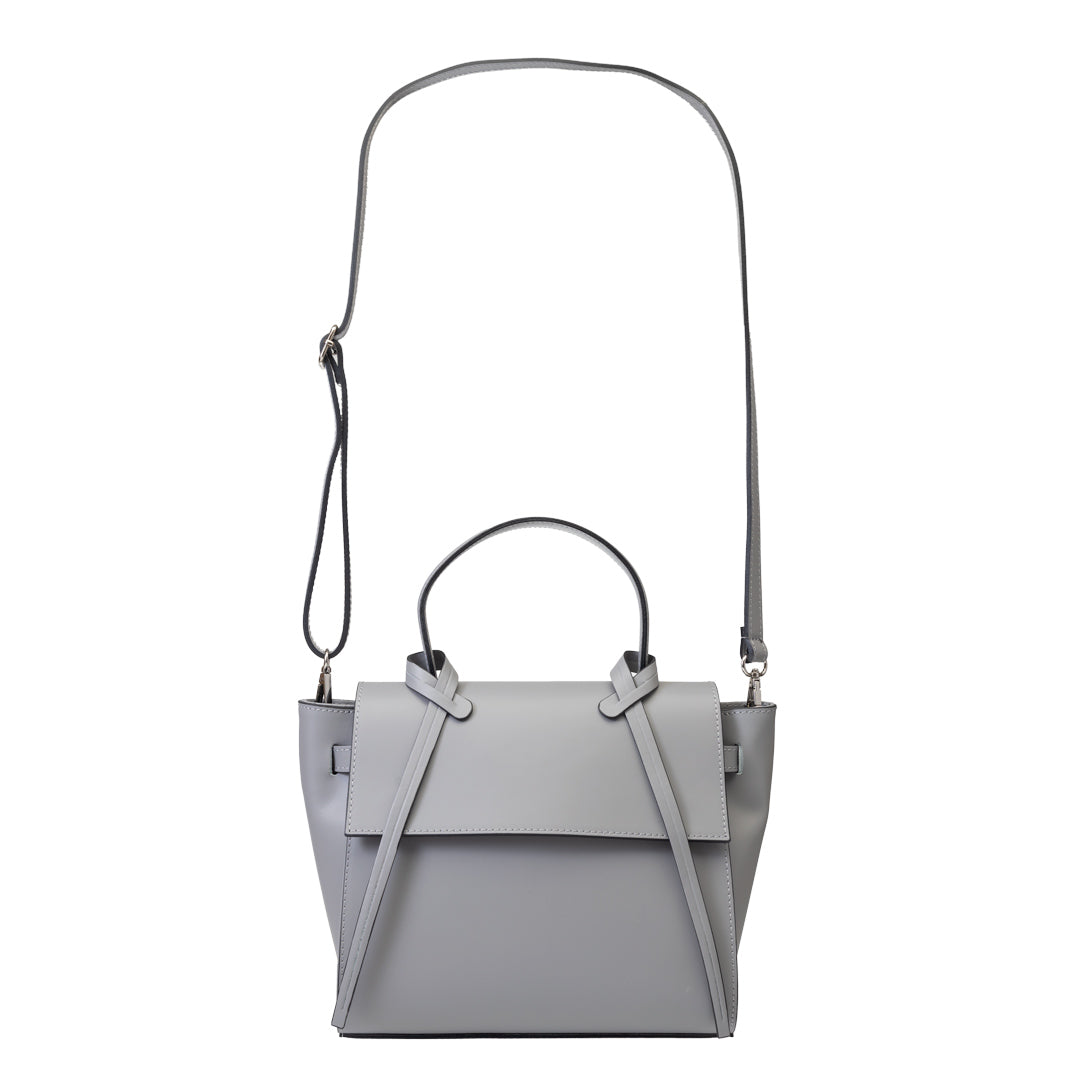 Damenhandtasche aus echtem Leder Grau Erika