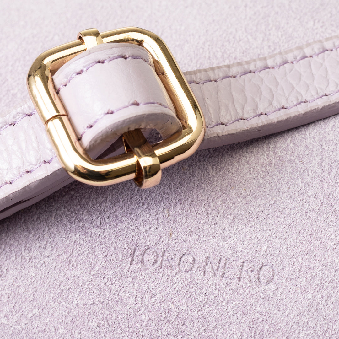 Women's bag made of natural lilac leather Evelin