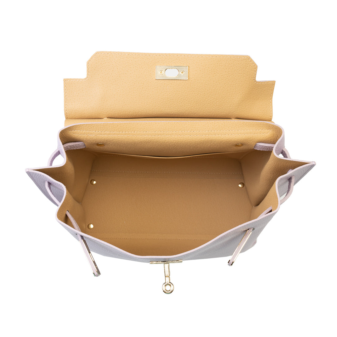 Bolso de mujer de piel natural lila Raluca
