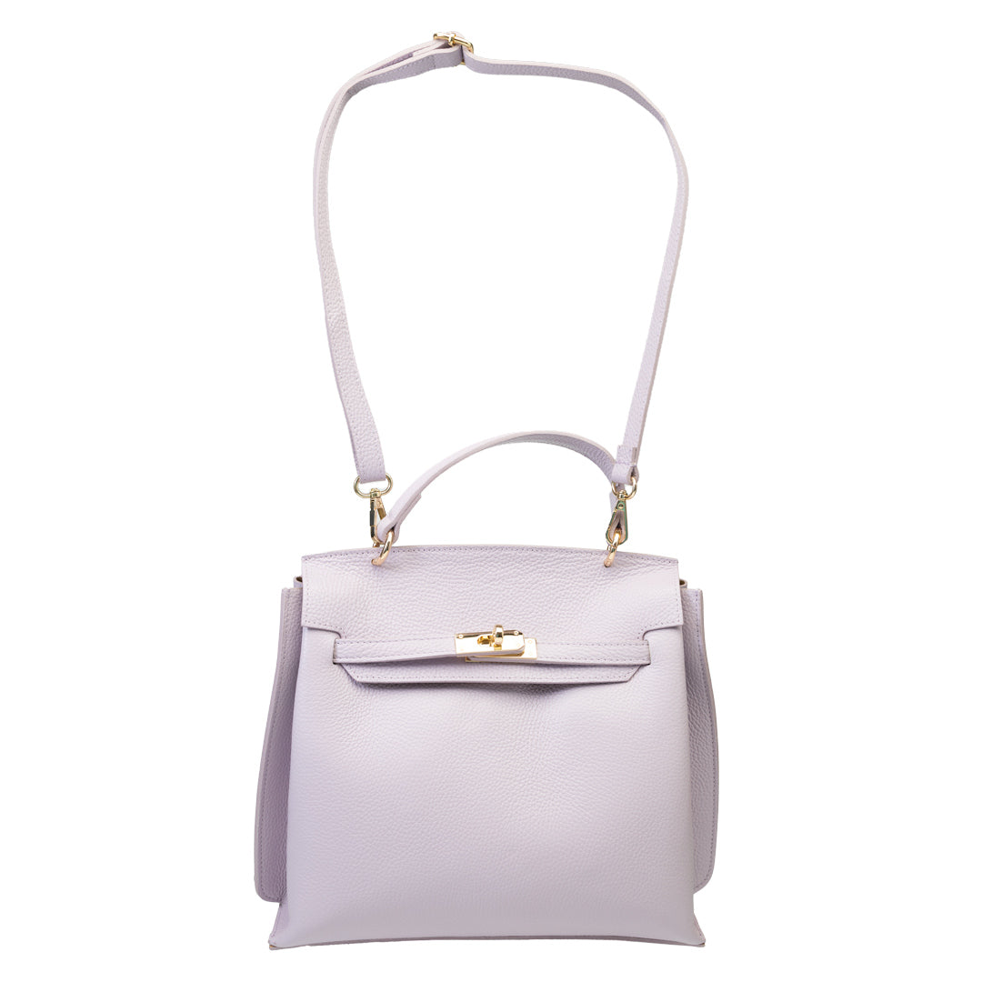 Bolso de mujer de piel natural lila Raluca